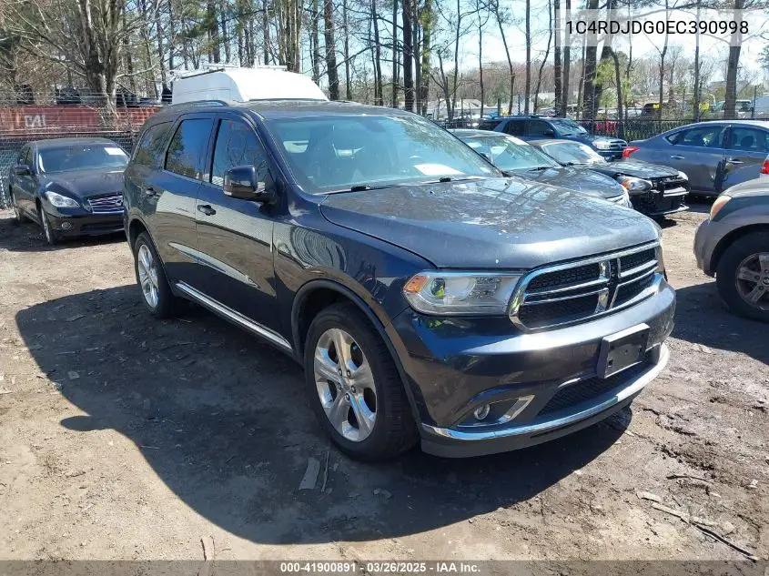2014 Dodge Durango Limited VIN: 1C4RDJDG0EC390998 Lot: 41900891