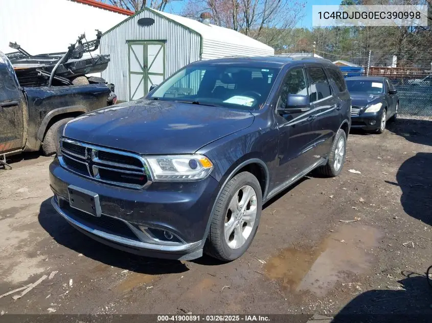 2014 Dodge Durango Limited VIN: 1C4RDJDG0EC390998 Lot: 41900891