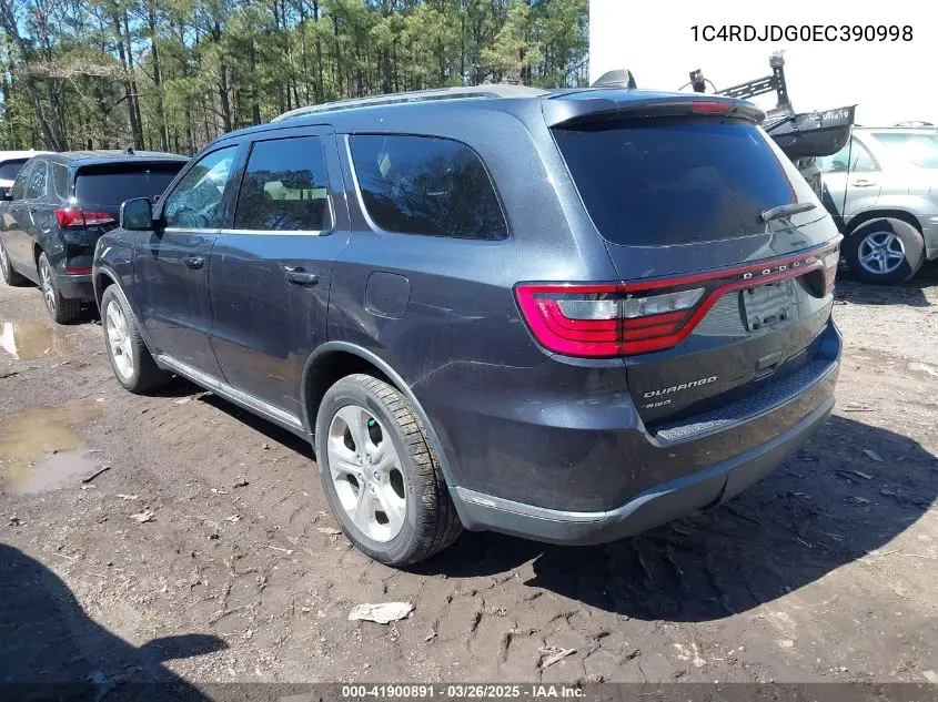 2014 Dodge Durango Limited VIN: 1C4RDJDG0EC390998 Lot: 41900891