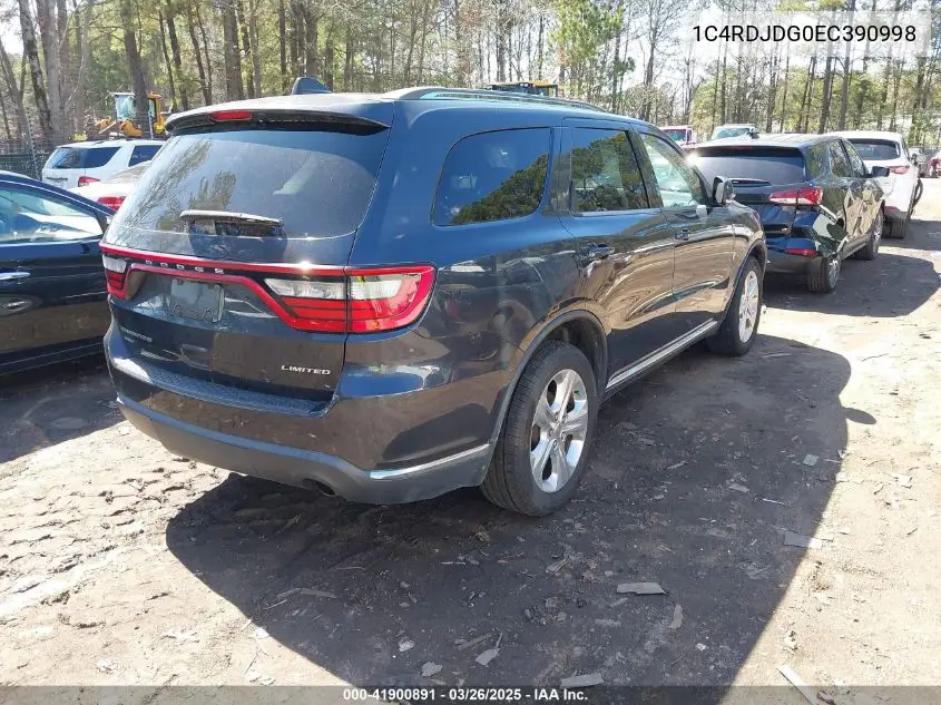 2014 Dodge Durango Limited VIN: 1C4RDJDG0EC390998 Lot: 41900891