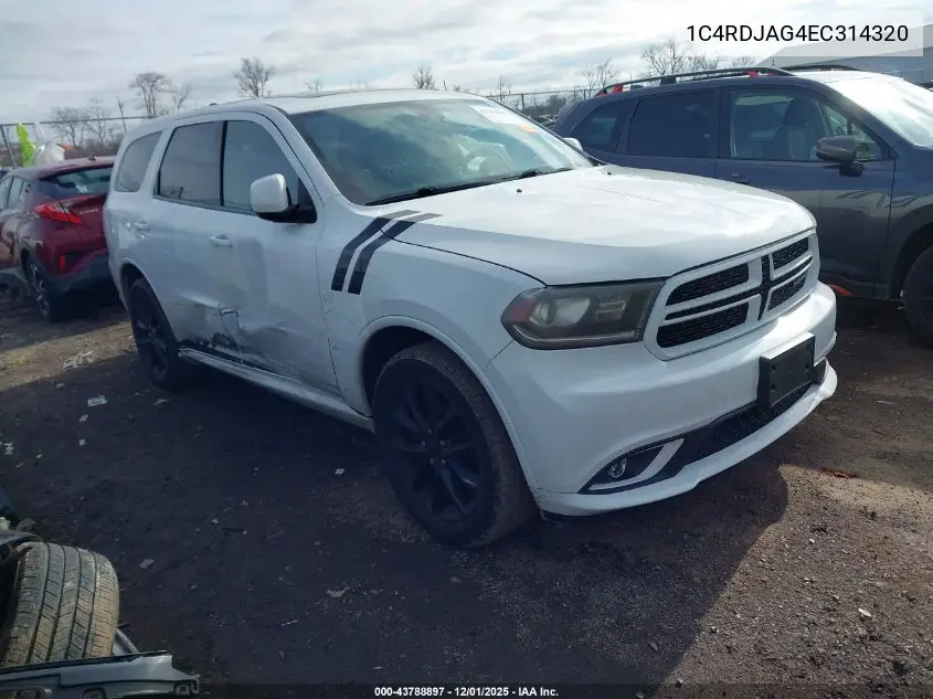 1C4RDJAG4EC314320 2014 Dodge Durango Sxt