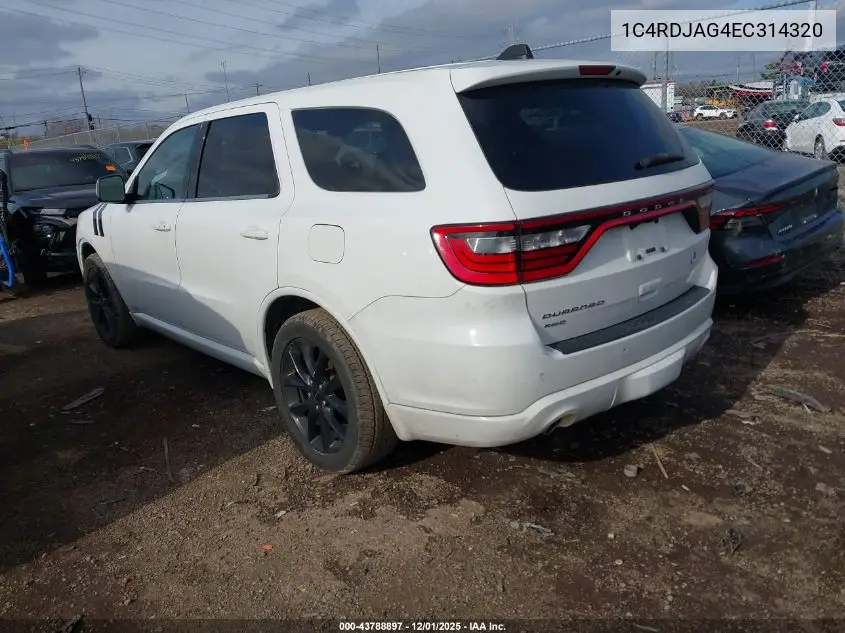 1C4RDJAG4EC314320 2014 Dodge Durango Sxt