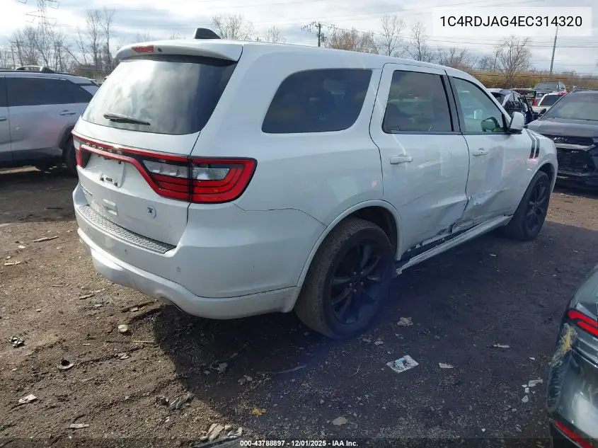 1C4RDJAG4EC314320 2014 Dodge Durango Sxt