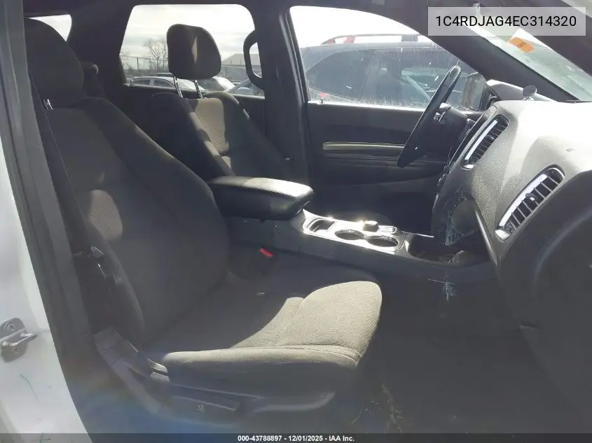 1C4RDJAG4EC314320 2014 Dodge Durango Sxt