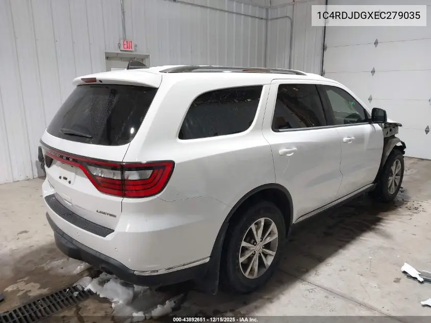 1C4RDJDGXEC279035 2014 Dodge Durango Limited