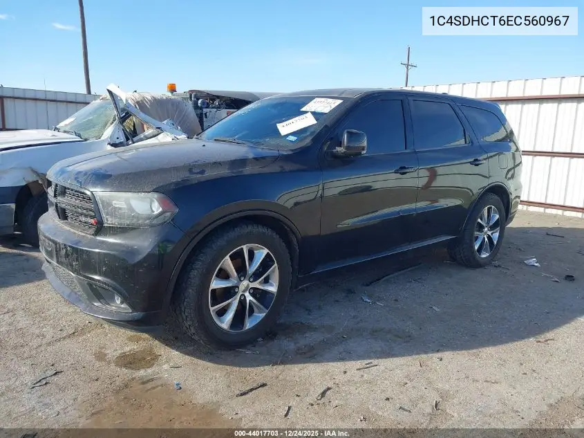 1C4SDHCT6EC560967 2014 Dodge Durango R/T