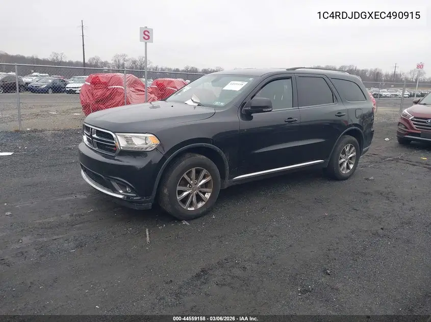 1C4RDJDGXEC490915 2014 Dodge Durango Limited