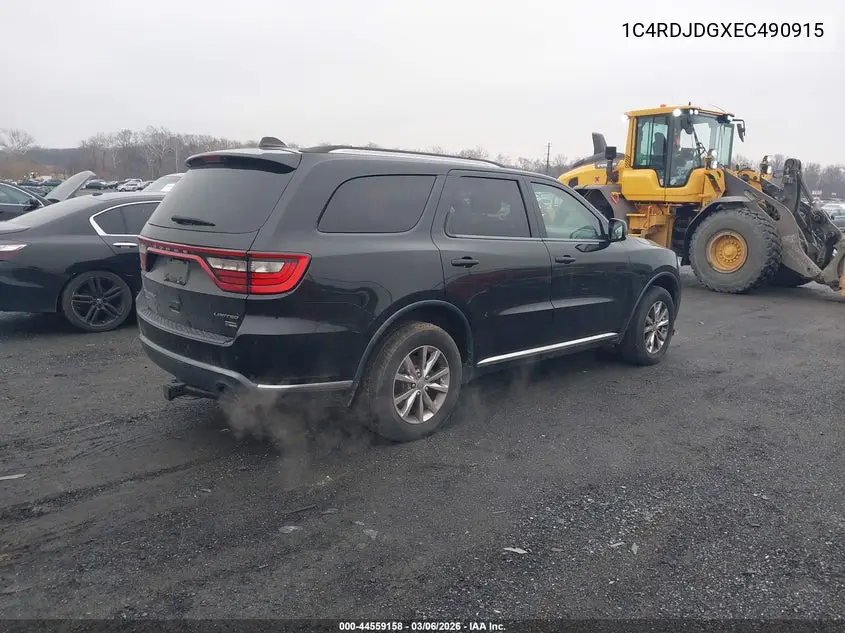 1C4RDJDGXEC490915 2014 Dodge Durango Limited
