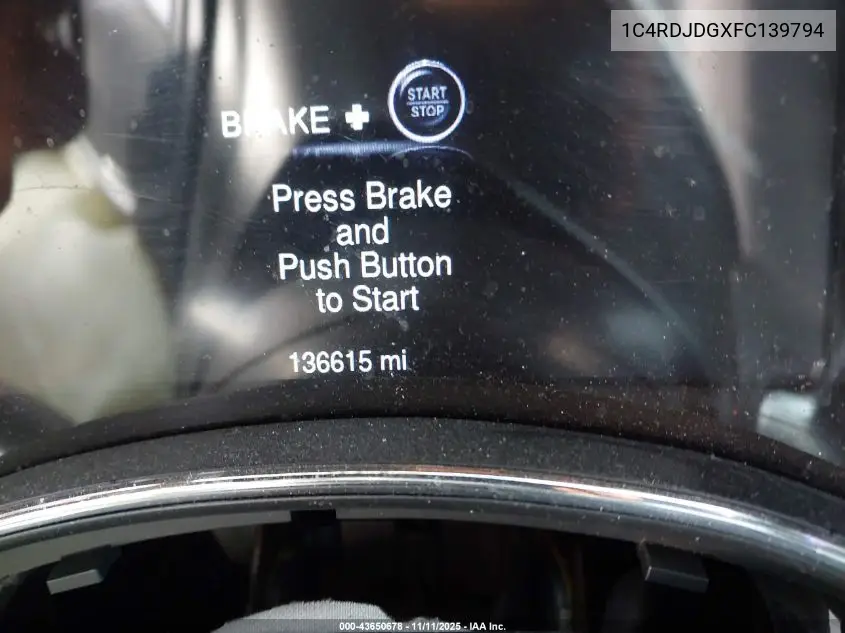 1C4RDJDGXFC139794 2015 Dodge Durango Limited