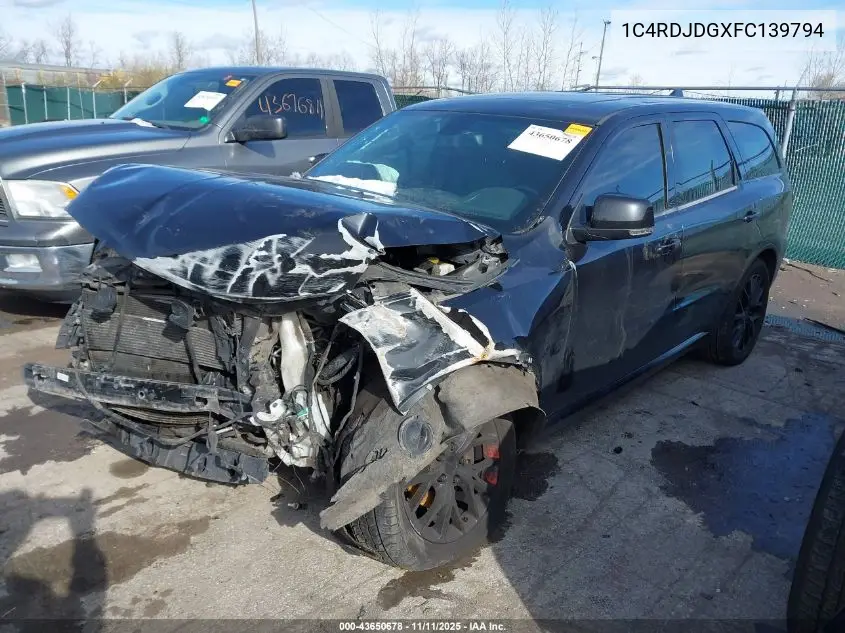 1C4RDJDGXFC139794 2015 Dodge Durango Limited