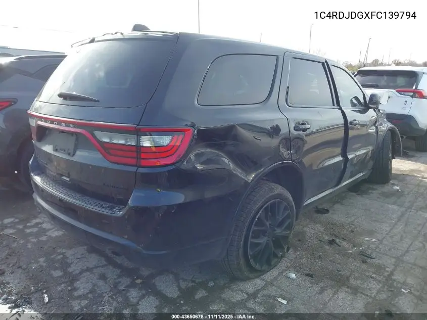 1C4RDJDGXFC139794 2015 Dodge Durango Limited