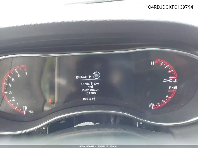 1C4RDJDGXFC139794 2015 Dodge Durango Limited