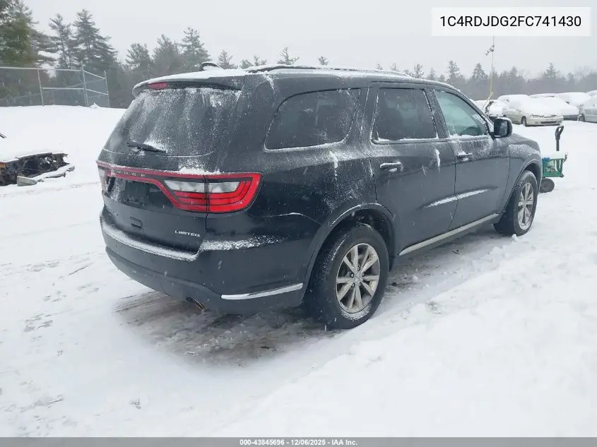 1C4RDJDG2FC741430 2015 Dodge Durango Limited