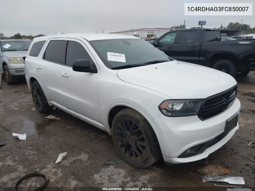 1C4RDHAG3FC850007 2015 Dodge Durango Sxt