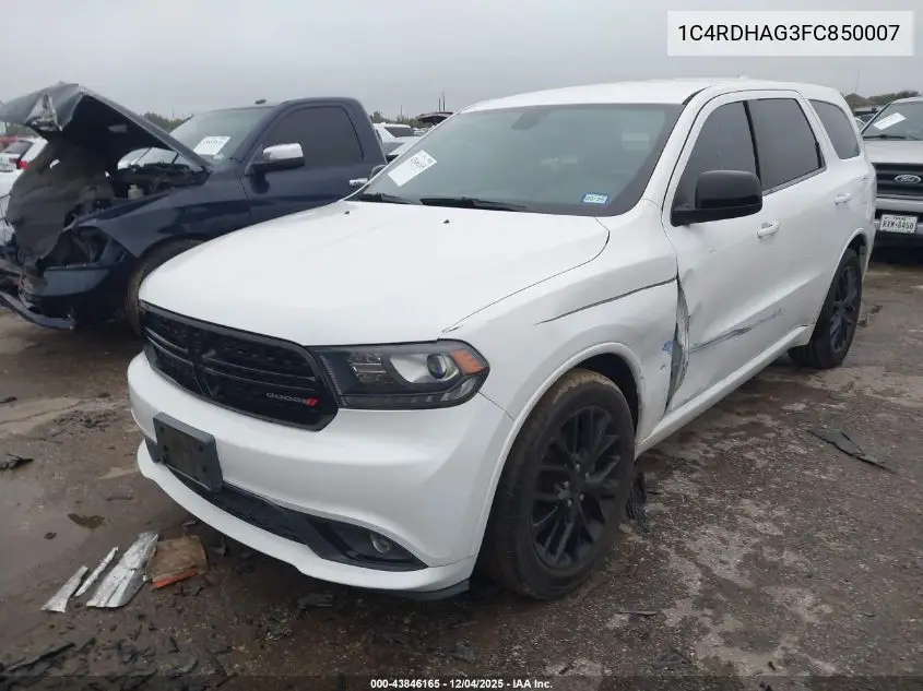 1C4RDHAG3FC850007 2015 Dodge Durango Sxt