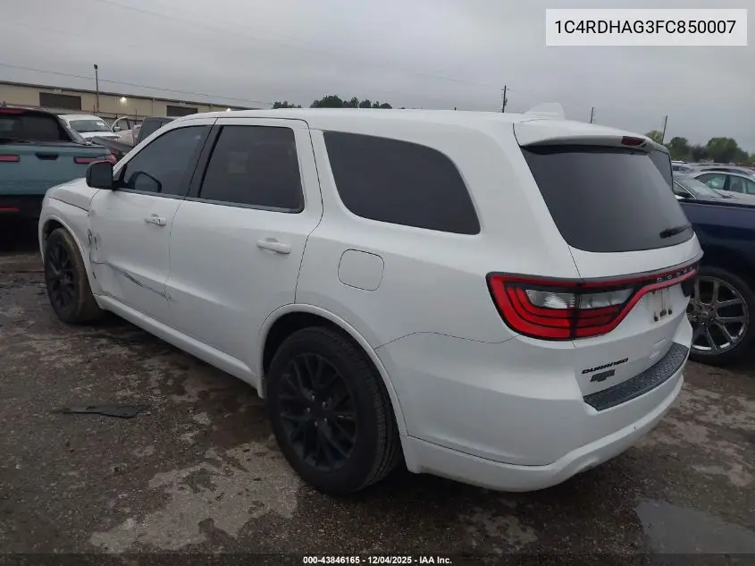 1C4RDHAG3FC850007 2015 Dodge Durango Sxt