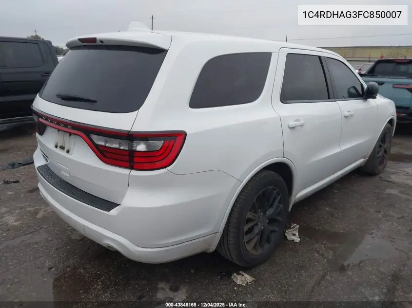 1C4RDHAG3FC850007 2015 Dodge Durango Sxt