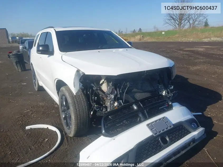 1C4SDJCT9HC600437 2017 Dodge Durango