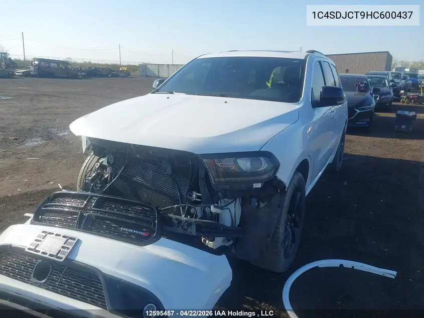 1C4SDJCT9HC600437 2017 Dodge Durango