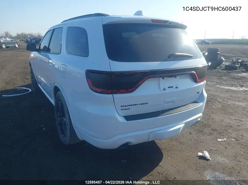 1C4SDJCT9HC600437 2017 Dodge Durango