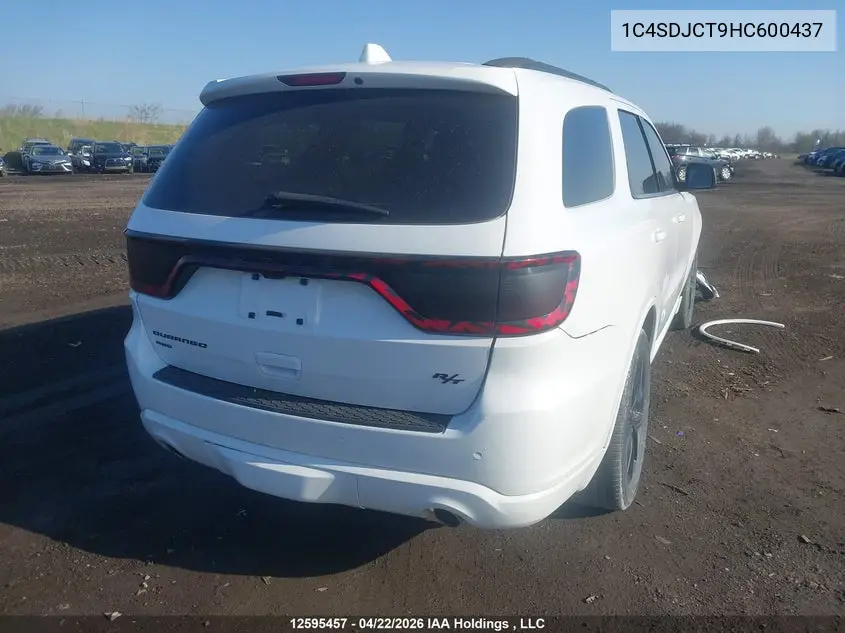 1C4SDJCT9HC600437 2017 Dodge Durango