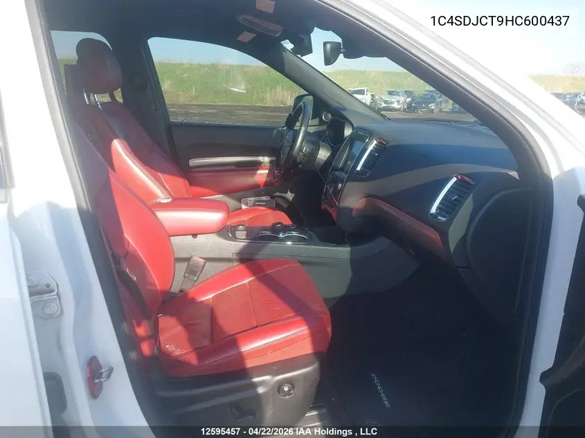 1C4SDJCT9HC600437 2017 Dodge Durango