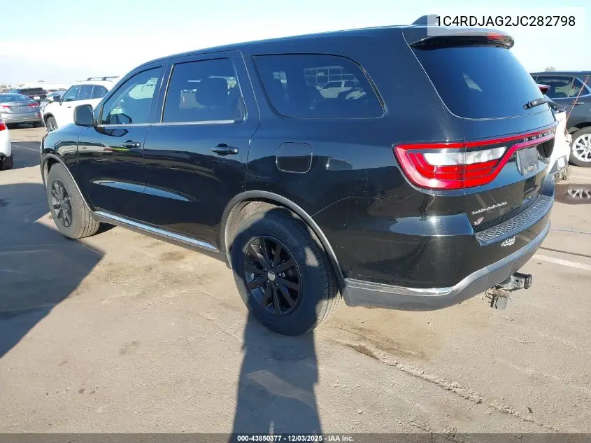 1C4RDJAG2JC282798 2018 Dodge Durango Sxt Awd