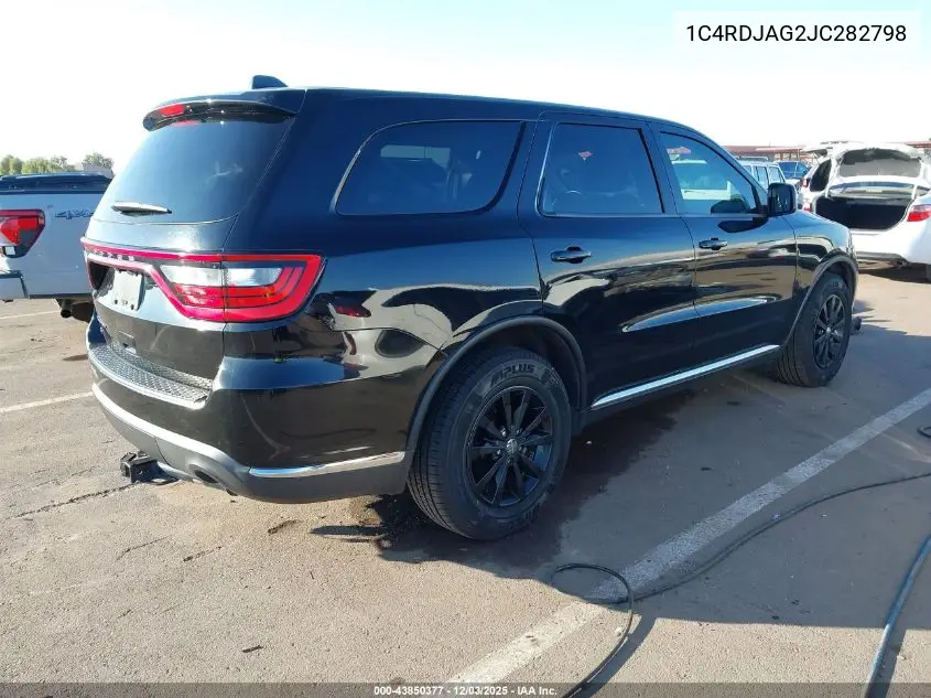1C4RDJAG2JC282798 2018 Dodge Durango Sxt Awd
