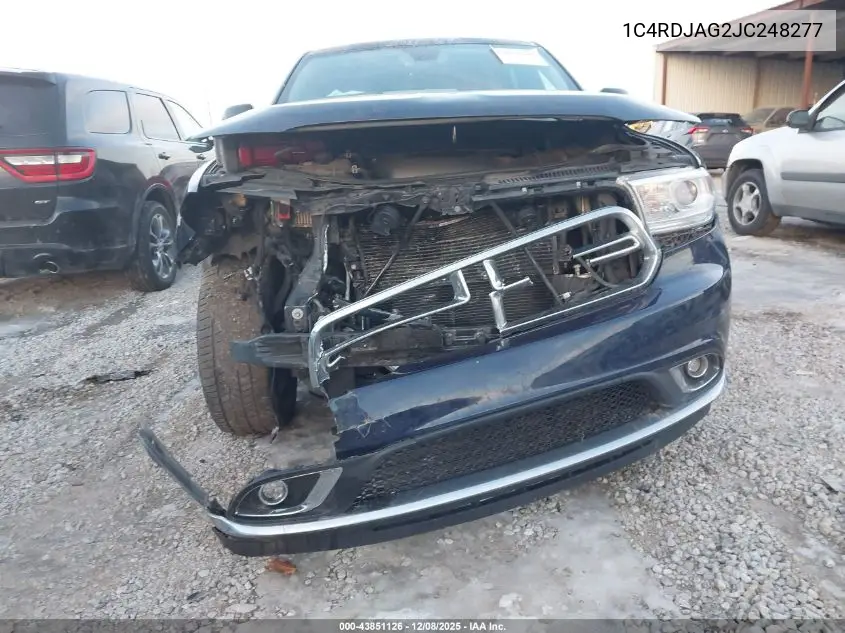 1C4RDJAG2JC248277 2018 Dodge Durango Sxt Awd