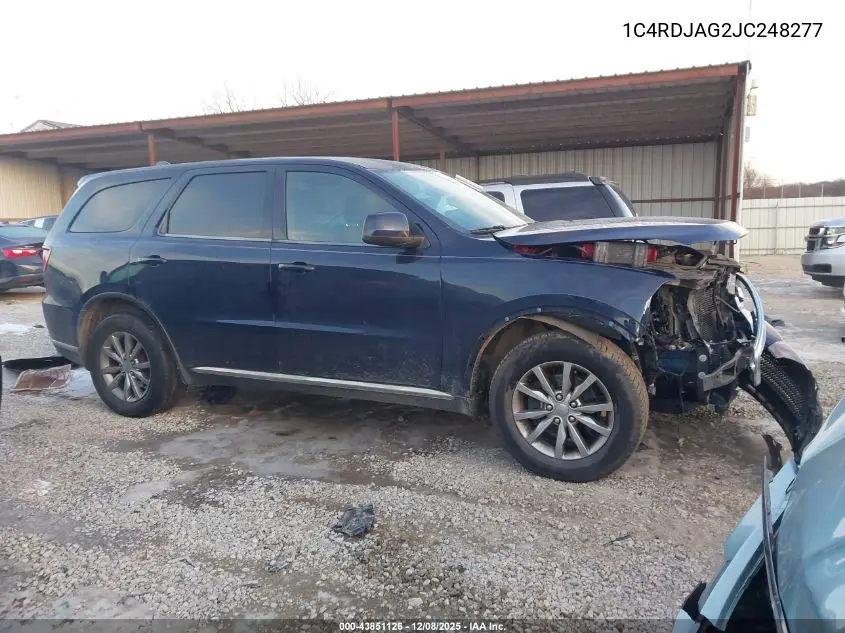 1C4RDJAG2JC248277 2018 Dodge Durango Sxt Awd