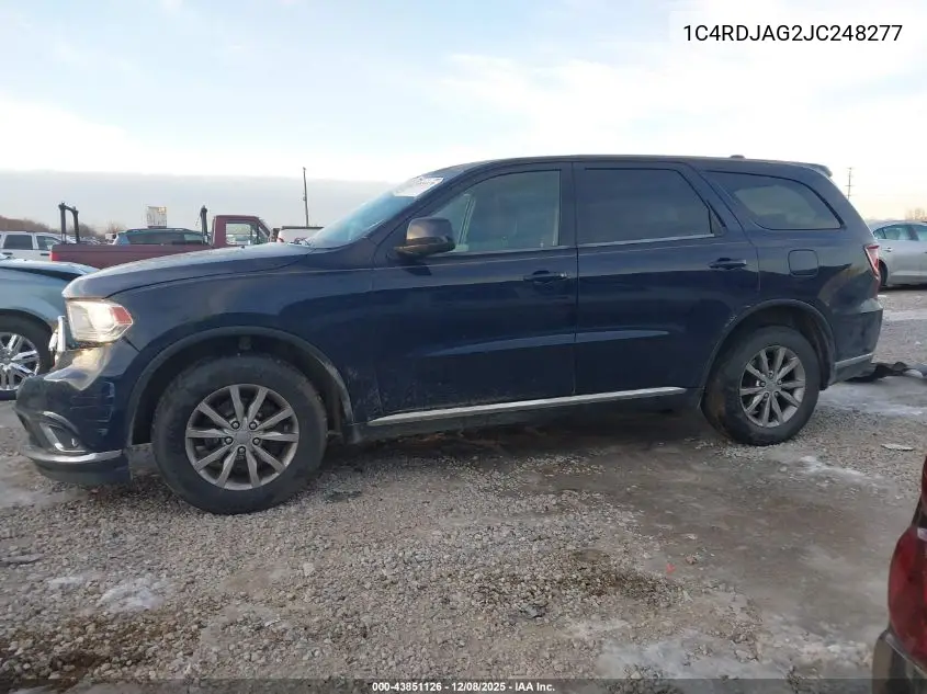 1C4RDJAG2JC248277 2018 Dodge Durango Sxt Awd