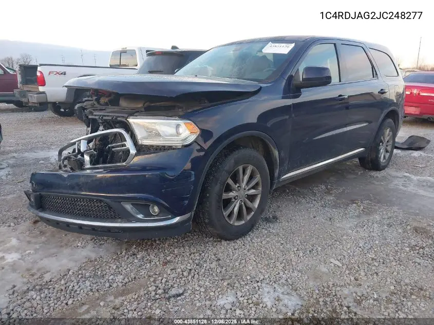 1C4RDJAG2JC248277 2018 Dodge Durango Sxt Awd