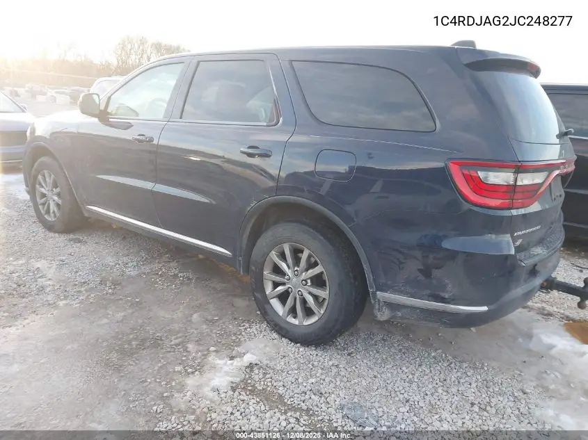 1C4RDJAG2JC248277 2018 Dodge Durango Sxt Awd