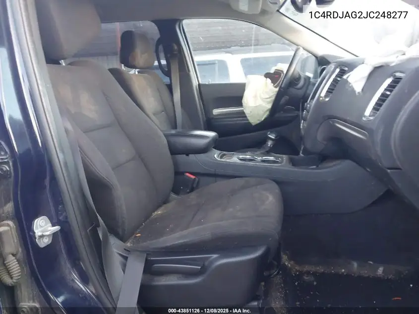 1C4RDJAG2JC248277 2018 Dodge Durango Sxt Awd