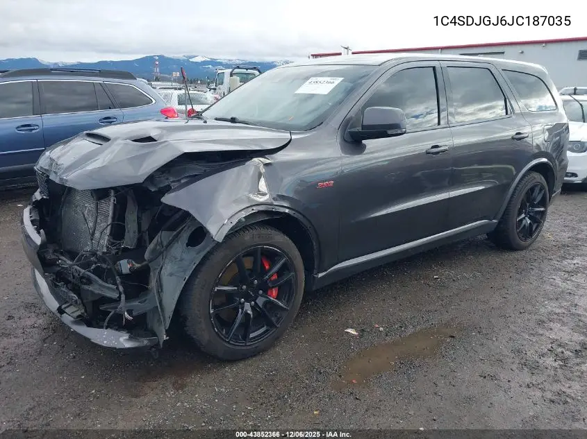 1C4SDJGJ6JC187035 2018 Dodge Durango Srt