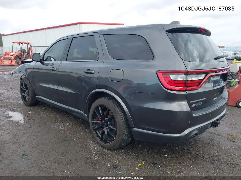 1C4SDJGJ6JC187035 2018 Dodge Durango Srt