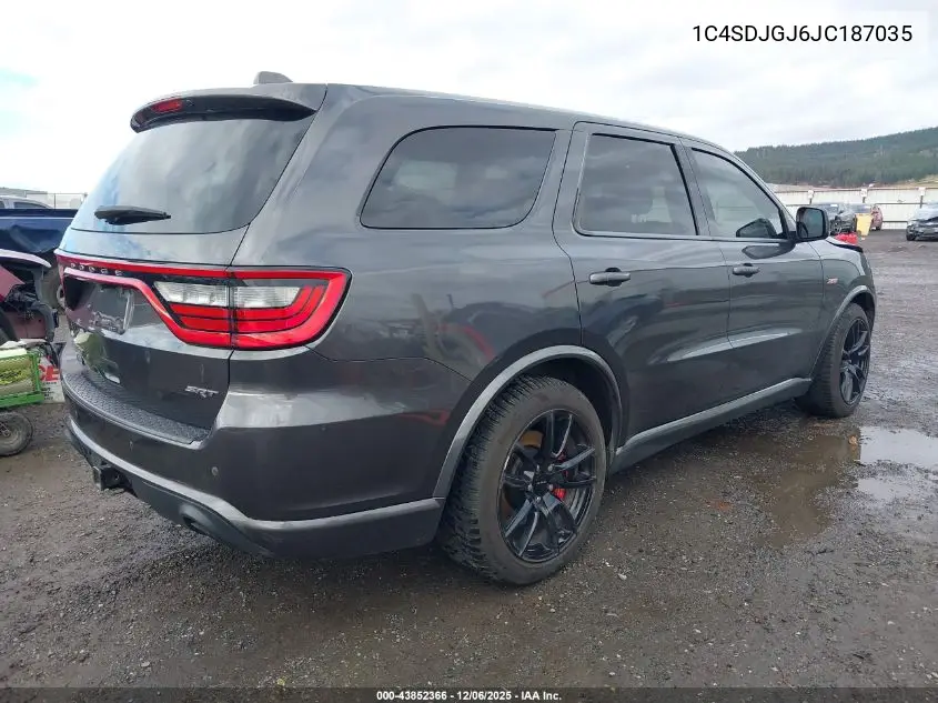 1C4SDJGJ6JC187035 2018 Dodge Durango Srt