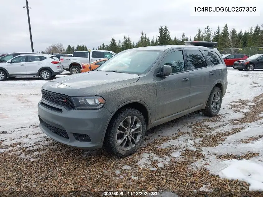 1C4RDJDG6LC257305 2020 Dodge Durango Gt