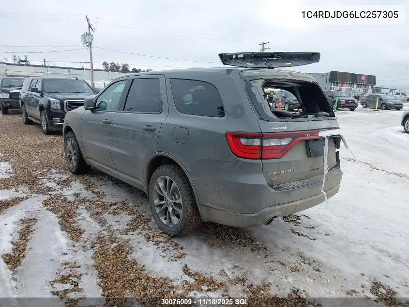 1C4RDJDG6LC257305 2020 Dodge Durango Gt