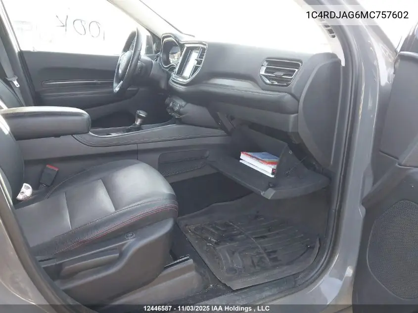 1C4RDJAG6MC757602 2021 Dodge Durango Sxt