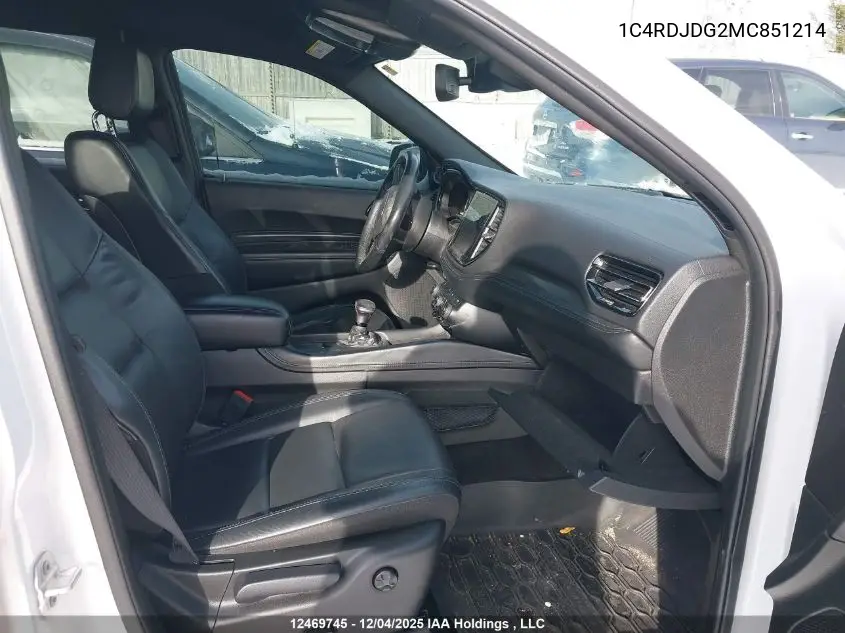 1C4RDJDG2MC851214 2021 Dodge Durango Gt