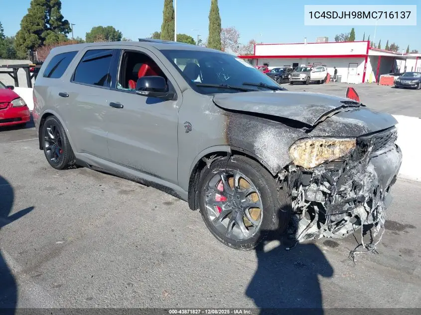1C4SDJH98MC716137 2021 Dodge Durango Srt Hellcat Awd