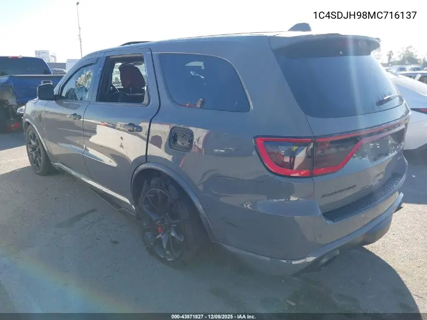 1C4SDJH98MC716137 2021 Dodge Durango Srt Hellcat Awd