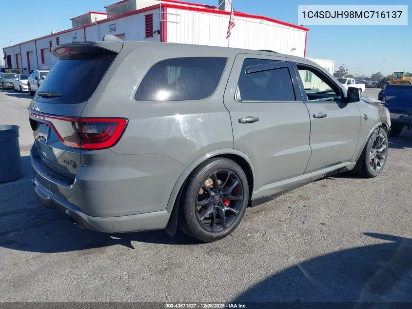 1C4SDJH98MC716137 2021 Dodge Durango Srt Hellcat Awd