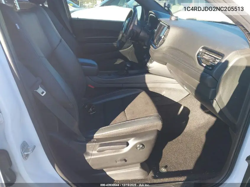 1C4RDJDG2NC205513 2022 Dodge Durango Gt Plus Awd