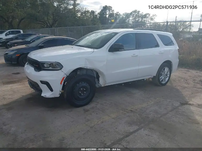 1C4RDHDG2PC571936 2023 Dodge Durango Gt Plus Rwd