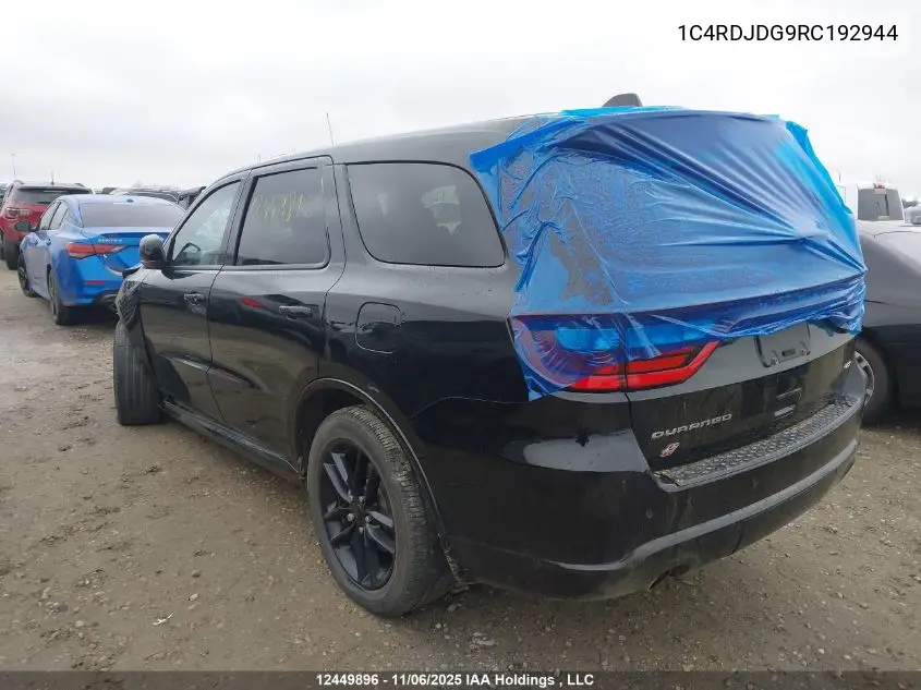 1C4RDJDG9RC192944 2024 Dodge Durango Gt
