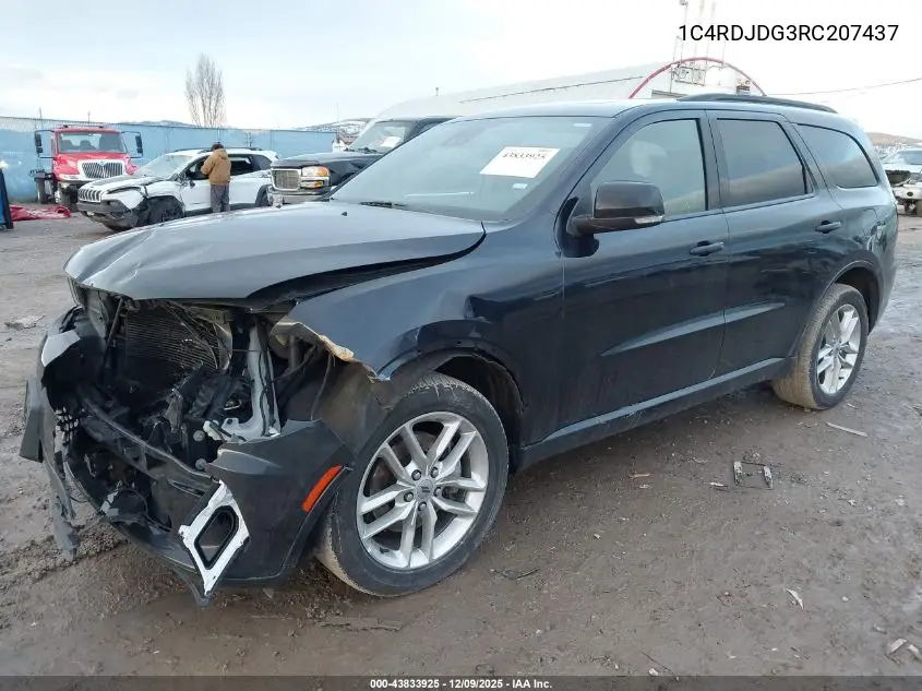 1C4RDJDG3RC207437 2024 Dodge Durango Gt Plus Awd