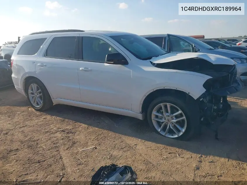 1C4RDHDGXRC189964 2024 Dodge Durango Gt Plus Rwd