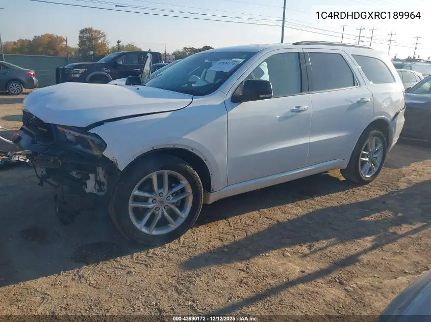 1C4RDHDGXRC189964 2024 Dodge Durango Gt Plus Rwd